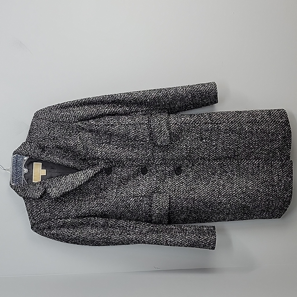 Michael Kors Black Gray tweed coat